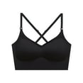 thumbnail image 1 of ATOYSOY Women's Everyday Bra Seamless Wirefree Comfort Bra Bralette Solid Color Underwear Teens Workout Breathable Push Up Black M, 1 of 10