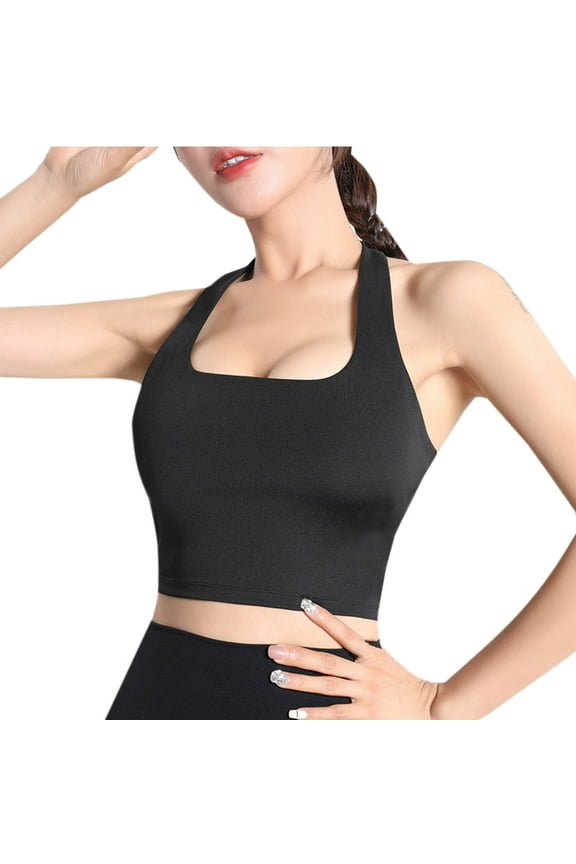 Women's Everyday Bra Sports Bra Yoga Running Activewear Slim Basic Tank Tops Camisoles Underwear Push Up Bralette Teens Comfort Bra Breathable Black XL