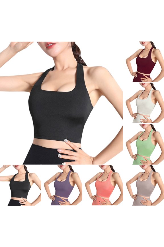 Women's Everyday Bra Sports Bra Yoga Running Activewear Slim Basic Tank Tops Camisoles Underwear Push Up Bralette Teens Comfort Bra Breathable Green L