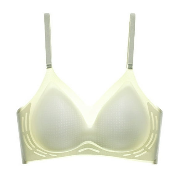 ATOYSOY Women's Everyday Bra Wireless Breathable Push Up Underwear Smoothing Comfort Bra Triangle Bralette Bra Deep V Green M