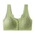 thumbnail image 1 of ATOYSOY Women's Everyday Bra Wireless Floral Graphic Breathable Push Up Underwear Front Closure Smoothing Comfort Bra Seamless Clearance Green XXL, 1 of 2