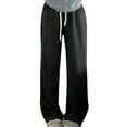 thumbnail image 1 of ATOYSOY Women's High Waist Jog Pants Drawstring Loose Wide Leg Pants Relaxed Sports Full Length Pants Joggers Fashion Trousers Casual Sweatpants Juniors Girls Black XL, 1 of 6