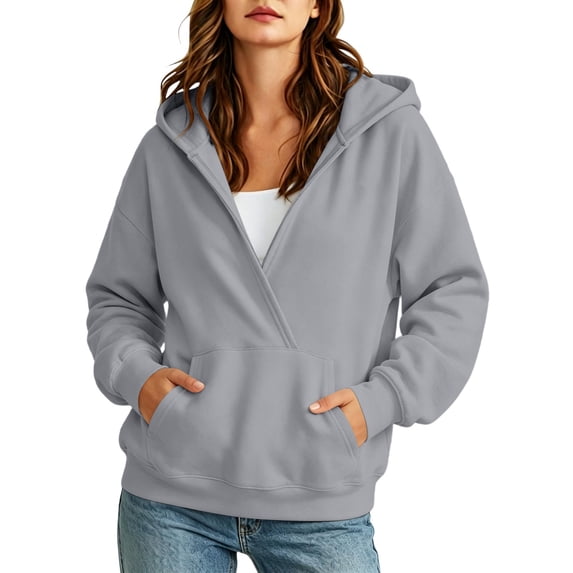 ATOYSOY Women's Hoodies Sweatshirts Cute Long Sleeve Tops Loose Pullover Shirts with Pocket