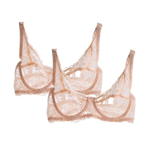 ATOYSOY Women's Lace Underwire Bra Breathable Sheer Mesh Unlined Bralette Comfortable Full Coverage Bra for Daily Wear All Season Intimates for Home Commuting and Casual Use Multiple Colors Available