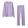 thumbnail image 1 of ATOYSOY Women's Loose Tops Pants Two Piece Outfits Activewear Solid Color Tracksuits Vacation Casual Trendy Crew Neck Lounge Sets Fall Long Sleeve Sweatsuits Purple XL, 1 of 8