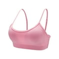 thumbnail image 1 of ATOYSOY Women's Padded Camisoles Everyday Bra Sports Bra Yoga Running Activewear Spaghetti Strap Wirefree Push Up Bralette Underwear Teens Comfort Bra Breathable Pink S, 1 of 4