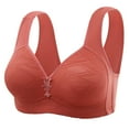thumbnail image 1 of ATOYSOY Women's Plus Size Everyday Bra Middle-Aged Elder Thin Lightly Wirefree Solid Color Underwear Push Up Bralette Teens Workout Breathable Comfort Bra Brown L, 1 of 8
