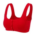 thumbnail image 1 of ATOYSOY Women's Plus Size Everyday Bra Wireless Breathable Push Up Underwear Front Closure Smoothing Comfort Bra Clearance Red 95, 1 of 2