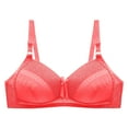 thumbnail image 1 of ATOYSOY Women's Plus Size Everyday Bra Wireless Breathable Push Up Underwear Smoothing Comfort Bra Support Full Coverage Bra Clearance Red XXXL, 1 of 4