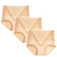 thumbnail image 1 of ATOYSOY Women's Shapewear Control Briefs for Ladies Hip Lifting Cotton Panties, Boy Shorts 3 Pack Stretchy Multipack Underpants Solid Lace Panty Comfy Beige XXXXXL, 1 of 2