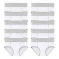 thumbnail image 1 of ATOYSOY Women's Shapewear Control Briefs Seamless Plus Size Hip Lifting Cotton Panties, 10 Pack Underpants Multipack Stretchy Solid Panty Classic Briefs Comfy White XXL, 1 of 3