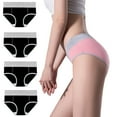 thumbnail image 1 of ATOYSOY Women's Shapewear Control Briefs Seamless Plus Size Hip Lifting Cotton Panties, 4 Pack Underpants Solid Panty Classic Briefs Girls Comfy Stretchy Multipack Black L, 1 of 2