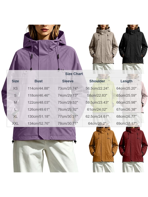 Women's Ski Snow Jacket Warm Winter Waterproof Coat Snowboard Rain Jacket Hooded Windproof Windbreaker