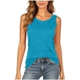 thumbnail image 1 of ATOYSOY Women’s Sleeveless Crew Neck Tank Top Casual Basic Loose Fitted Soft Light Breathable Tops For Summer Vacation Outdoor Daily Wear, 1 of 8