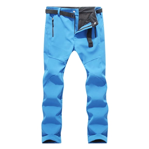 ATOYSOY Women's Snowboard Pants Hiking Cargo Pants Workout Outdoors Fishing Trendy Windproof Softshell Fleece Snow Pants Blue XXL