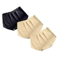 thumbnail image 1 of ATOYSOY Women's Stretchy Solid Panty Comfy Shapewear Control Briefs Seamless for Ladies Mid Waist Underpants Multipack Classic Briefs Silk Hip Lifting Panties, 3 Pack Yellow XL, 1 of 4
