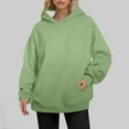 thumbnail image 1 of TYGHBN 2024 Women's Hooded Long Sleeved Solid Color Hoodie French Jacket Women Hooded Sweatshirt Women Womens Zip Sweater Womens Sweater Zip Sweatshirts for Women with Hoodie Women Zip up Sweatshirts, 1 of 8