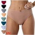 thumbnail image 1 of ATOYSOY Women's Underpants Hip Lifting Cotton Panties, 3 Pack Solid Panty Comfy Multipack Stretchy Shapewear Control Briefs Seamless for Ladies Beige L, 1 of 5