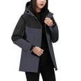 thumbnail image 1 of ATOYSOY Women's Windproof Ski Jackets Warm Long Sleeve Zip Pocket Hooded Jacket Windproof Hiking Jacket for Women Winter Gray XXXL, 1 of 9