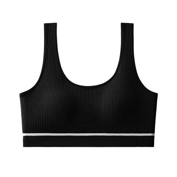 ATOYSOY Women's Wireless Supportive Bras Cotton Comfortable Seamless Bra No Underwire Soft Push Up Bralette (Black,Free Size)