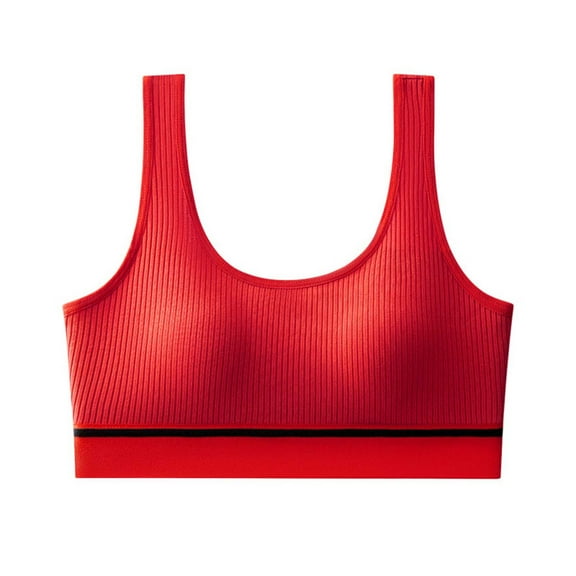 ATOYSOY Women's Wireless Supportive Bras Cotton Comfortable Seamless Bra No Underwire Soft Push Up Bralette (Red,Free Size)