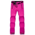thumbnail image 1 of ATOYSOY Women's Workout Outdoors Fishing Windproof Softshell Trendy Fleece Snow Pants Zipper Snowboard Pants Hiking Cargo Pants Pink L, 1 of 6