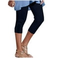 thumbnail image 1 of ATOYSOY Women's Yoga Stretch Activewear Legging Lace Splicing Capris Skinny Pants Retro Casual Workout Trousers High Waist Trendy Pants Solid Color Sweatpants Blue S, 1 of 6
