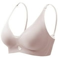 thumbnail image 1 of ATOYSOY Womens Bras Breathable Underwear Hollow Out Mesh Thin Style Ventilate Bra Without Steel Rim Soft Everyday Bras (Pink,S), 1 of 6