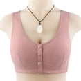 thumbnail image 1 of ATOYSOY Womens Front Button Bras Ribbed No Underwire Comfortable Solid Color Bra Full Cup Support Bralette Everyday Sleep, 1 of 9