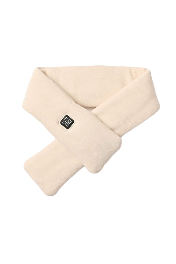Womens Heated Scarf Rechargeable Electric Heating Scarf Bank Neck Heated Clothes (Beige,Free Size)
