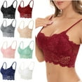 thumbnail image 1 of ATOYSOY Womens Lace Solid Strap Wrap Hollow Out Bra Underwear(White,L), 1 of 7