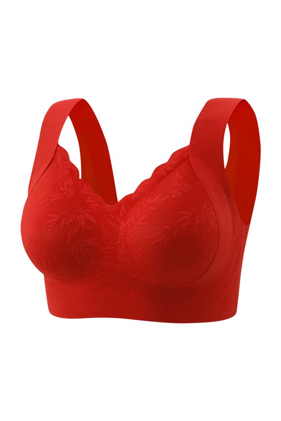 Womens Seamless Large Cup Bra Without Rims Comfortable Maternity Nursing Daily Wear