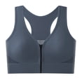 thumbnail image 1 of ATOYSOY Womens Sports Bras High Support Breathable Soft Seamless Zipper Front Closure Sports Bra Yoga Fitness Comfortable Ladies for Light Support (Gray,Free Size), 1 of 6