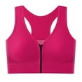 thumbnail image 1 of ATOYSOY Womens Sports Bras High Support Breathable Soft Seamless Zipper Front Closure Sports Bra Yoga Fitness Comfortable Ladies for Light Support (Hot Pink,Free Size), 1 of 6