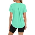 thumbnail image 1 of ATOYSOY Womens Sports Workout Shirts Round Neck Short Sleeve Summer Tops Soft Fast Dry Fabric Casual Loose Style Sport Tops Breathable Going Out Tees For Training And Daily Active Wear, 1 of 9