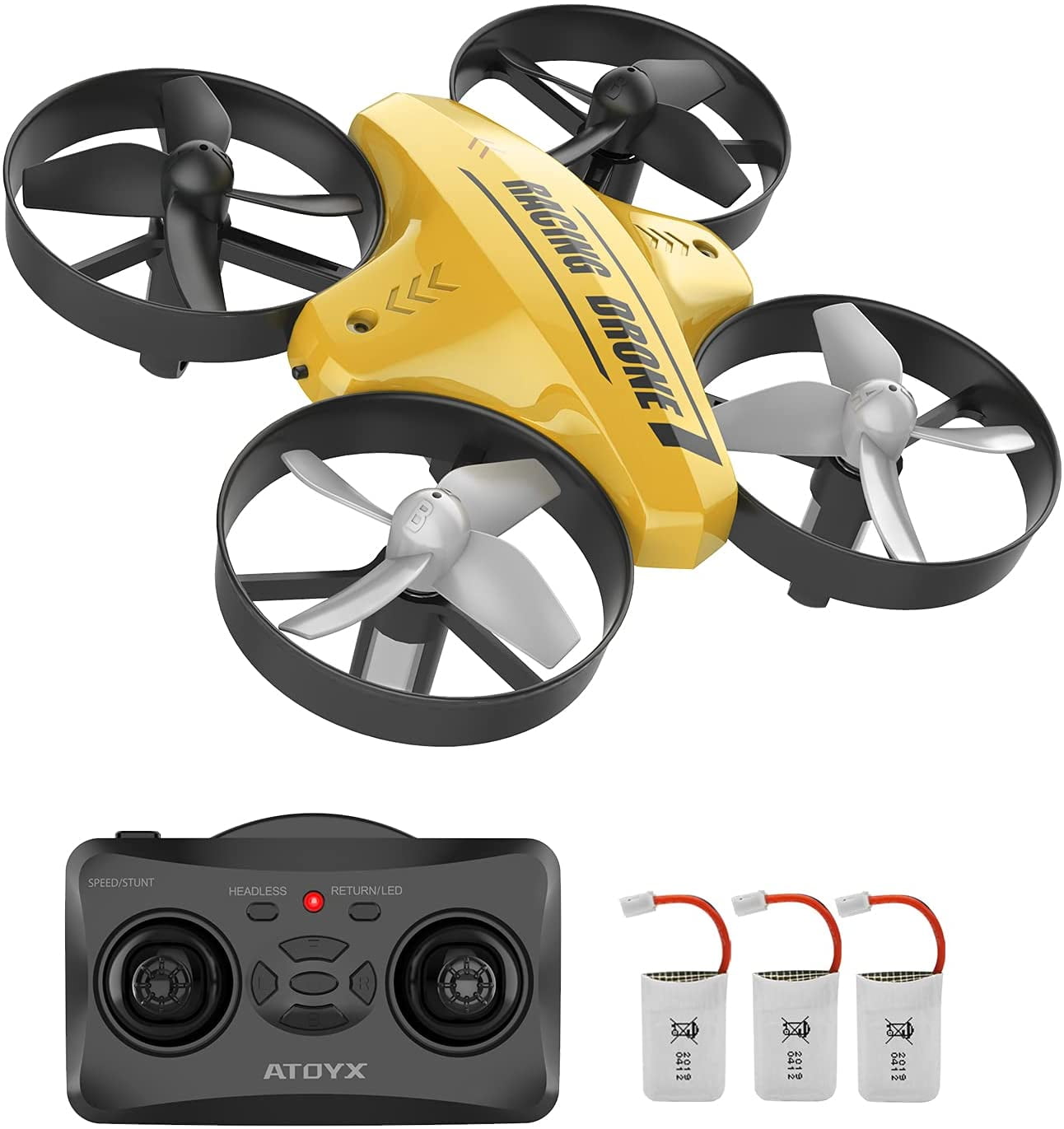 ATOYX Mini Drone for Kids with LED Lights RC Quadcopter for