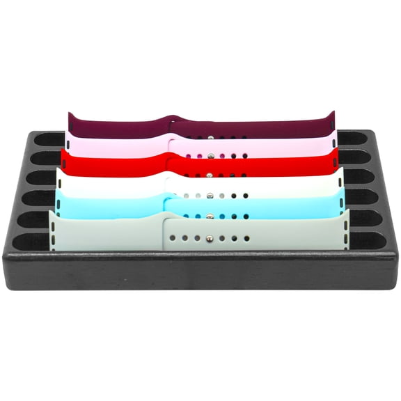 ATP MODERN Wooden Watch Band Organizer - Works with All Apple Watch Bands - Watch Band Holder - Wooden Watch Stand Display - Compatible with All Apple iWatch Bands - Solid Wood Design