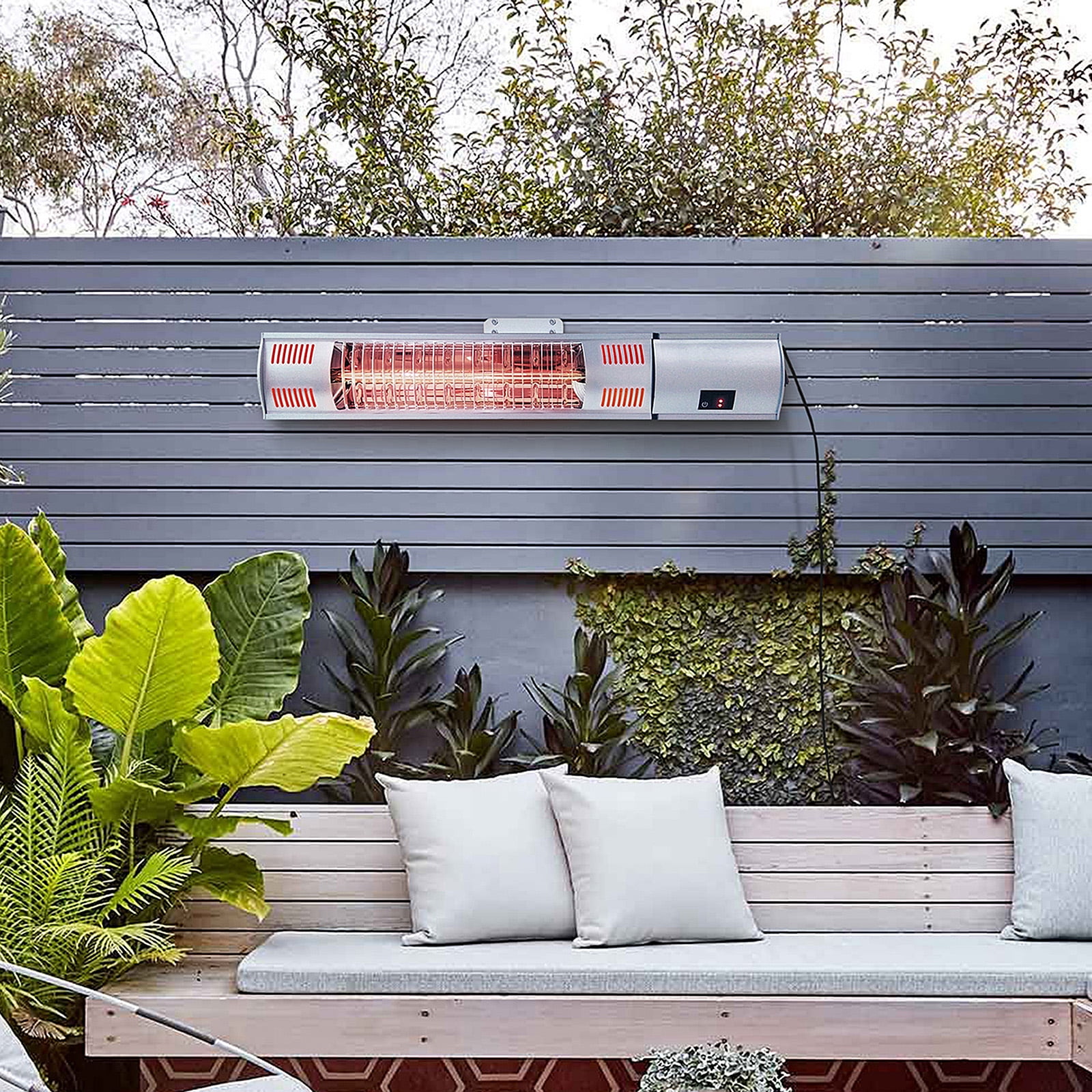 ATR ART to REAL 1500W Patio Wall-Mounted Electric Heater, Infrared ...