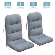 ATR ART to REAL 2 PCS Waterproof Patio Adirondack Chair Cushions,Outdoor Rocking Chair Cushions,Gray