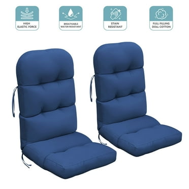 ATR ART to REAL 2 PCS Indoor or Outdoor Waterproof Adirondack Chair Seat and Back Cushion,Navy Blue