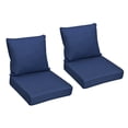 thumbnail image 1 of ATR ART to REAL 2PCS Outdoor Chair Cushion Set,Patio Furniture Replacement Cushion, 24" x 24",Waterproof & Fade Resistant,Navy Blue, 1 of 9