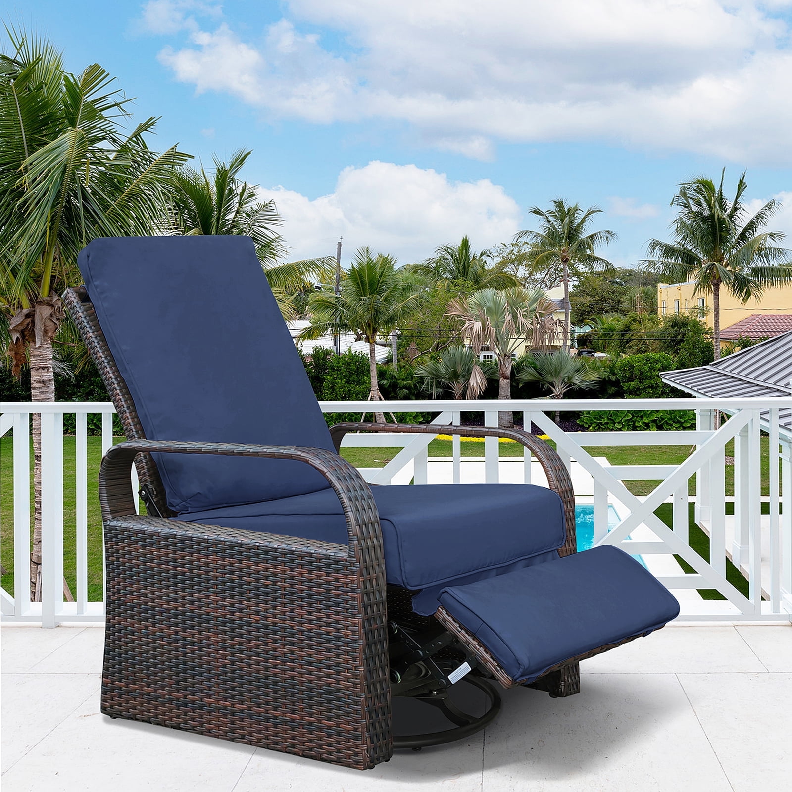 Skypatio Resin Reclining Patio Chairs Outdoor Recliner Skypatio - Main Image