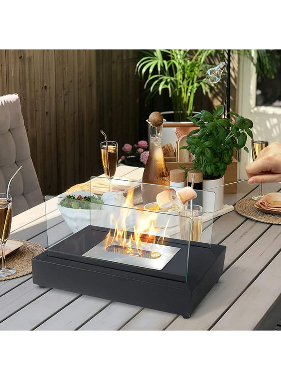 ATR ART to REAL Upgrades Tabletop Fire Pits,Portable Smokeless Bio Ethanol Fireplace with Realistic Burning,Awesome Gifts