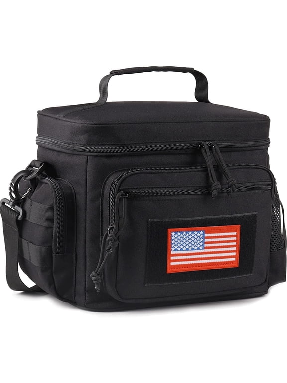 Mens Lunch Bag with Webbing Leakproof Insulated Cooler Bag with Adjustable Shoulder Strap