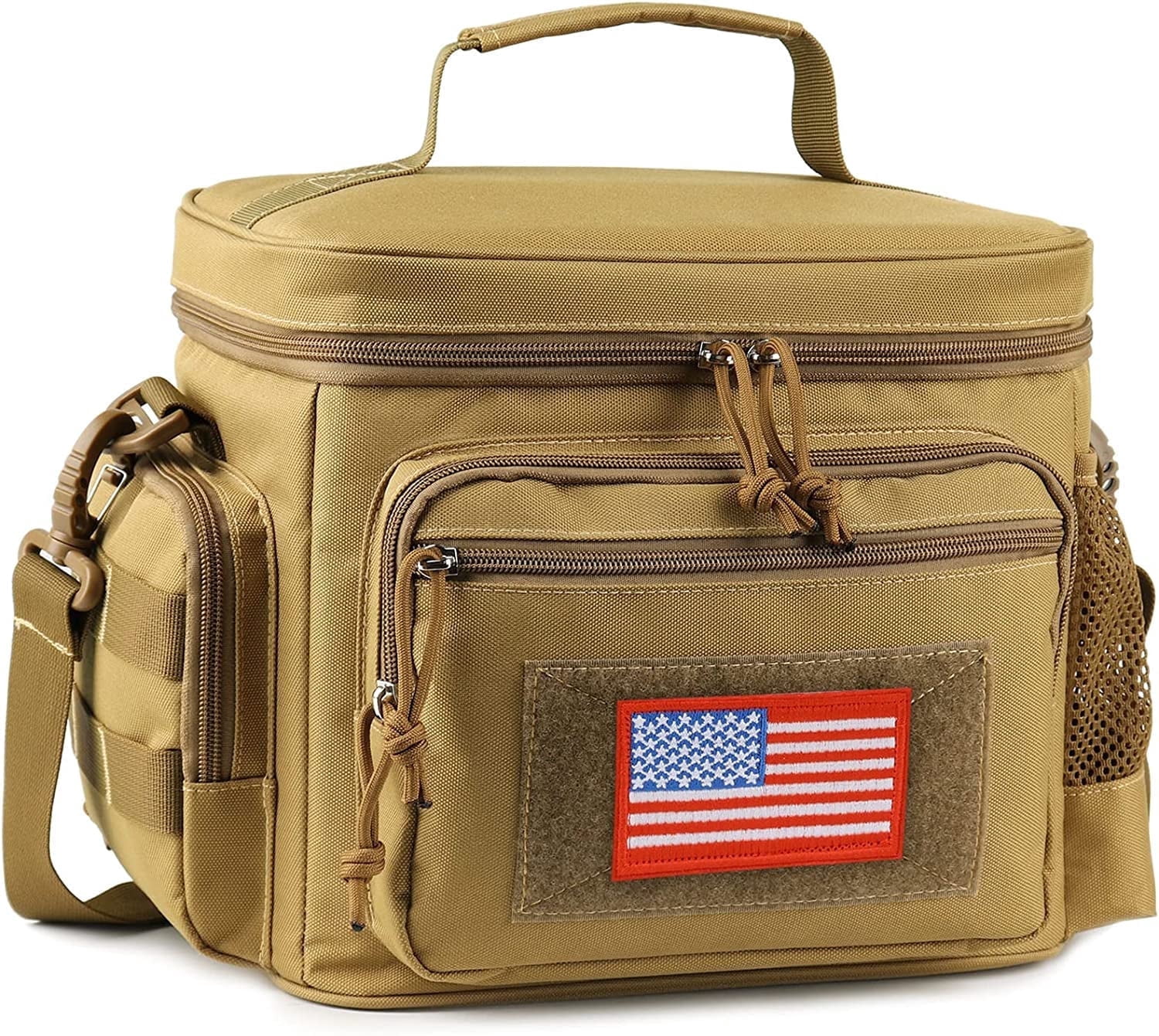 TRIPGEAR Mens Lunch Bag with Webbing Leakproof Insulated Cooler Bag with Adjustable Shoulder Strap