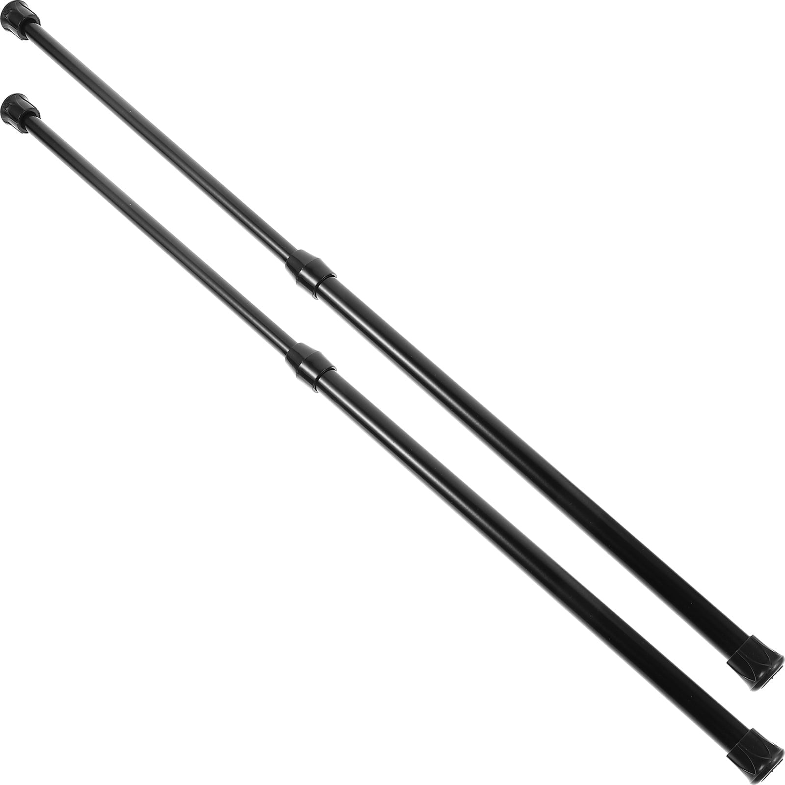 ATRISS 2 Pcs Curtain for Bathroom Shower Clothes Hanger Bar Rod Black Pole Multifunction Iron