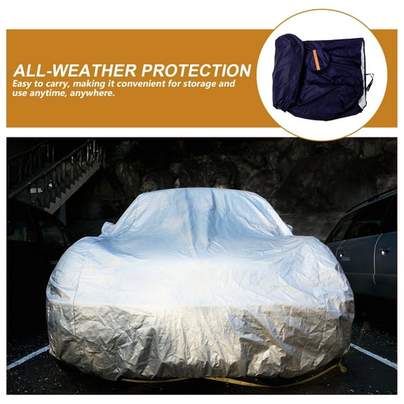 IBASETOY Full Coverage Car Cover Dark Blue 1Set 490.00X180.00X150.00Cm