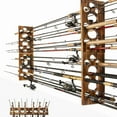 thumbnail image 1 of ATRURAL Holds Up to 6 Rods Fishing Pole Rod Racks Wall or Ceiling Mounted Fishing Pole Rod Holders for Garage Storage Organizer Fishing Gear Equipment for Men Women, 1 of 1