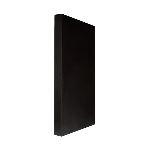 ATS Acoustics Art Panel Sound Absorbing Wall Art Decor 24x48x4 in Microsuede Fabric (Black)