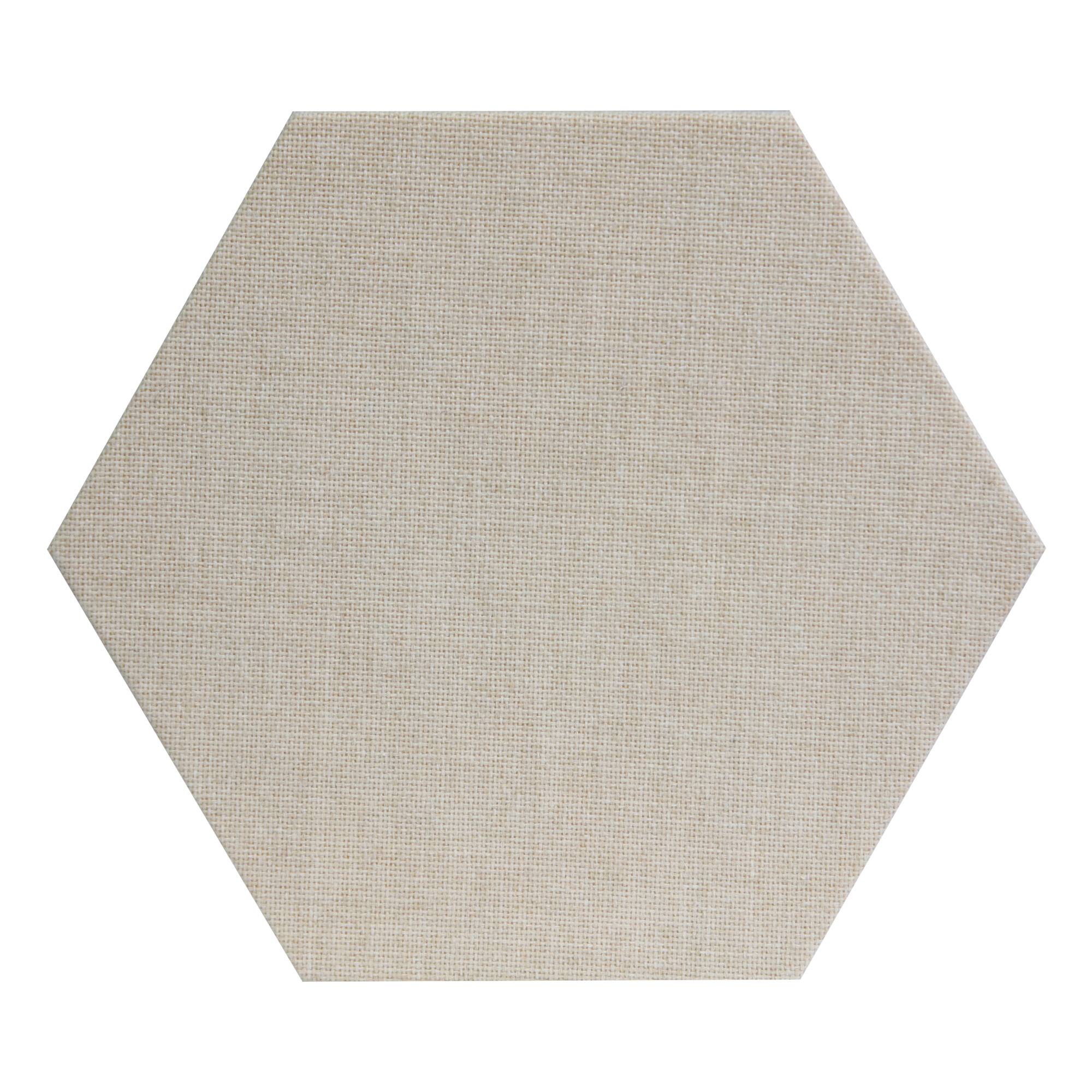 ATS Acoustics Hexagon Acoustic Panel Fire Rated 12" x 2" Sound Absorbing Professional Studio Quality Wall Tile (Cream)
